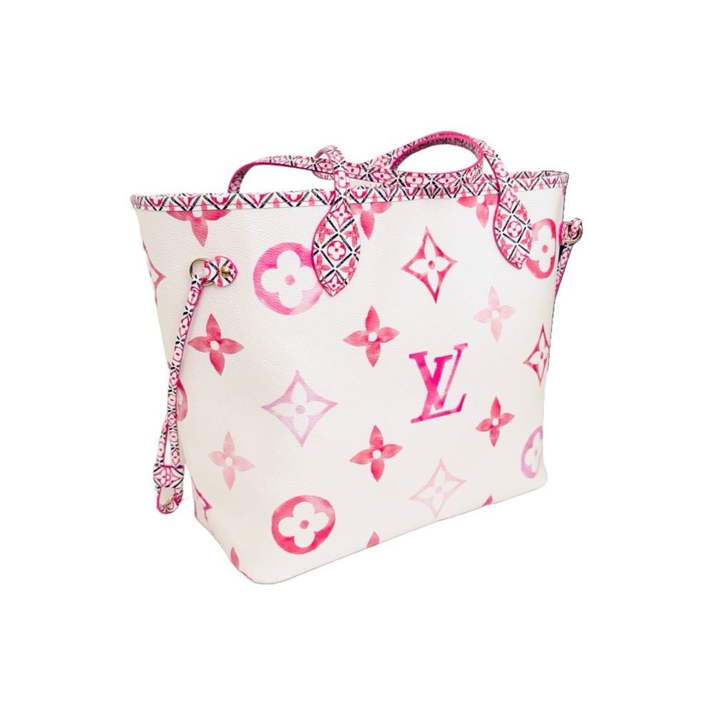 Louis Vuitton By the Pool Monogram Giant Neverfull MM Tote Rose Pink M22980 - Picture 2 of 15
